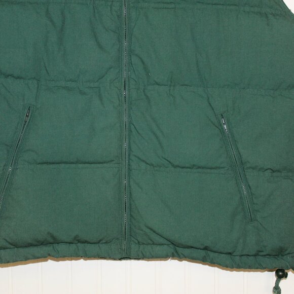 Vintage Northwest Territory Puffer Down Vest Men's Green Full Zip Pockets - Picture 6 of 9
